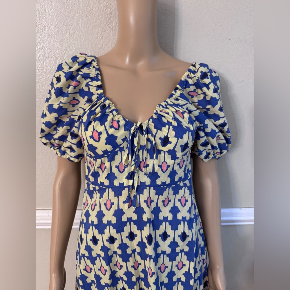 Zara Elegant Blue and White Floral Maxi Dress - Picture 4 of 5
